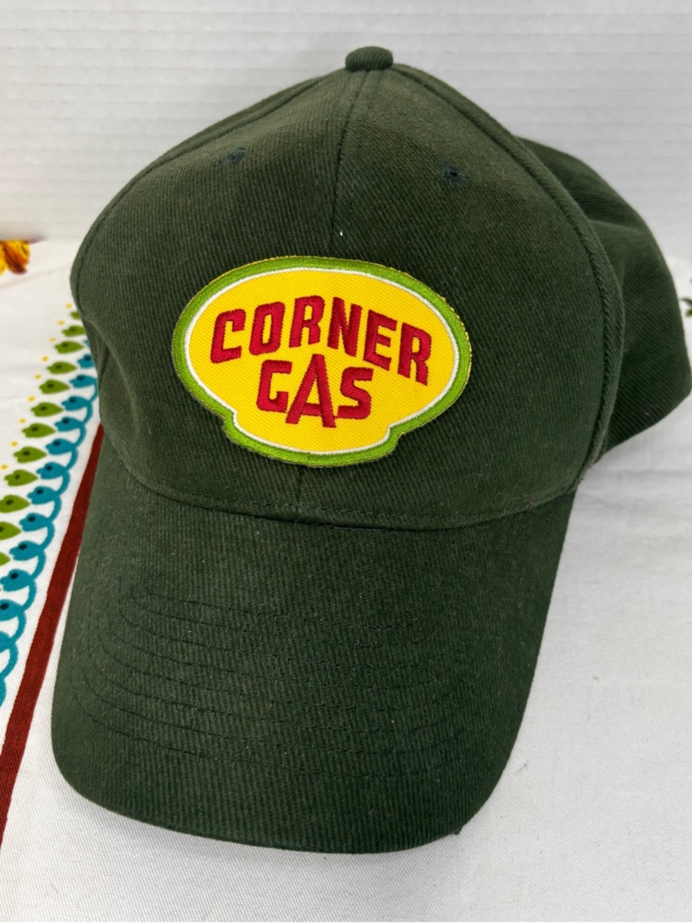 Vintage Corner Gas Patch Green Baseball Cap CTV TV Series Adjustable Back